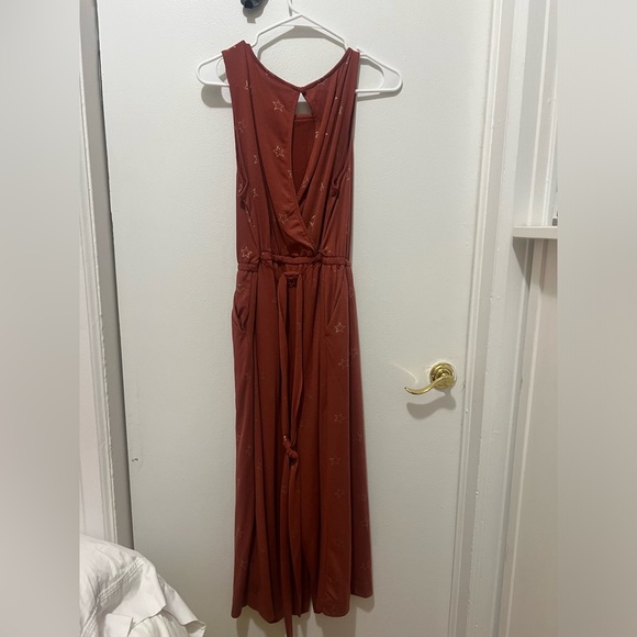 Marsala Stars Textured Knit Culotte Jumpsuit - Picture 7 of 7